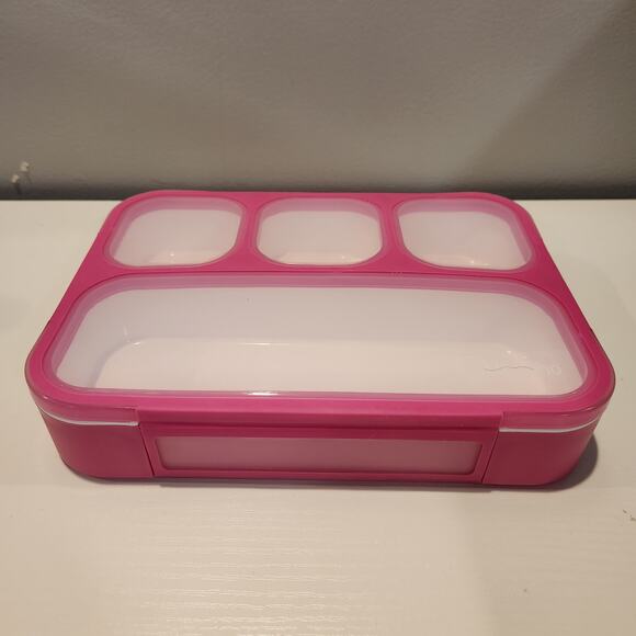 Kinsho Bento Lunch Box Kids & Adult with 4 Compartments Pink 1 pack - Picture 3 of 3